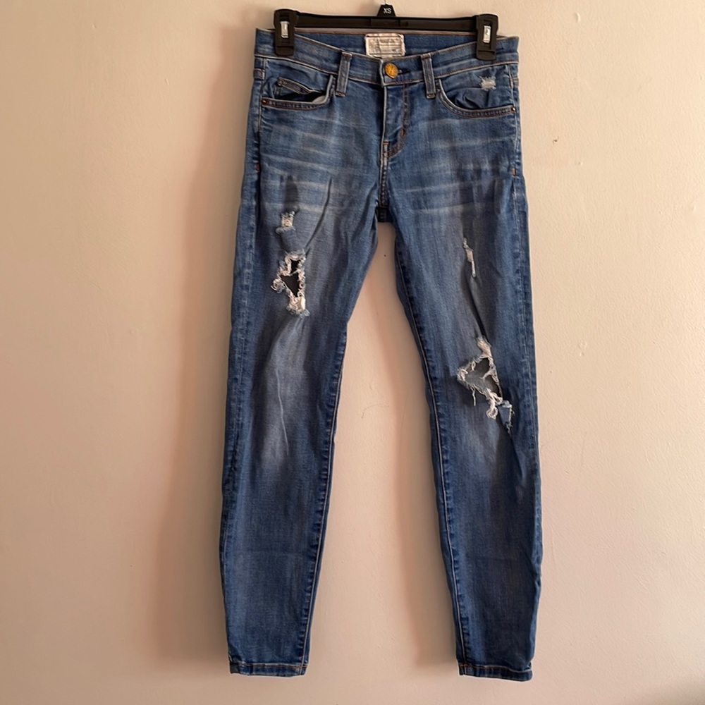 Current/Elliot distressed skinny jeans size 26